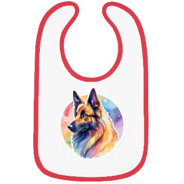 Discover Belgian Shepherd Watercolor Bibs