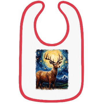 Discover Deer Hunter Deer Hunting Starry Night Painting Bibs