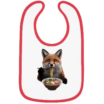 Discover Fox Eating Ramen Realistic Bibs
