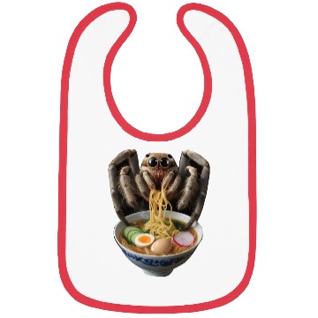 Discover Spider Eating Ramen Realistic Bibs