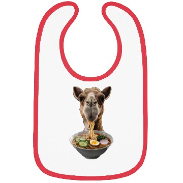 Discover Camel Eating Ramen Realistic Bibs