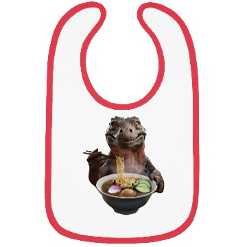 Discover Komodo Eating Ramen Realistic Bibs