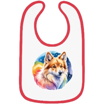 Discover Icelandic Sheepdog Watercolor Bibs