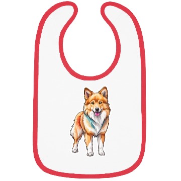 Discover Icelandic Sheepdog Watercolor Bibs