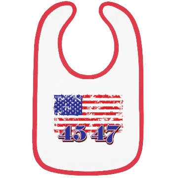 Discover Grunge American Flag with Vibrant Numbers Bibs