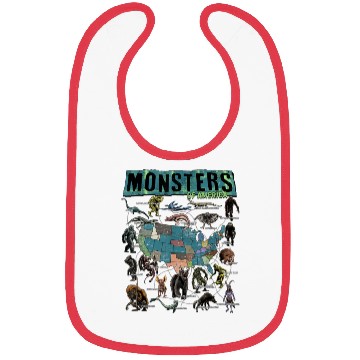 Discover Cryptid Monsters Folklore Creature Cryptozoology Bibs