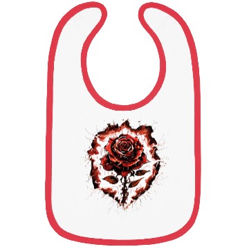 Discover Red Rose With Lightning Round İt Bibs