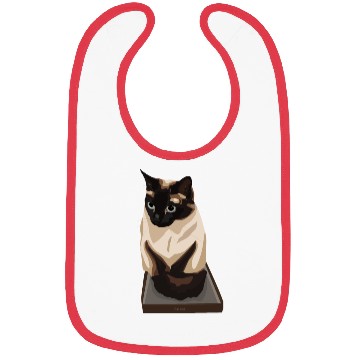 Discover Siamese Cat in Box Bibs