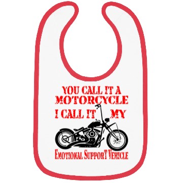 Discover Emotional Support Motorcycle LIKE US ON FACEBOOK Bibs