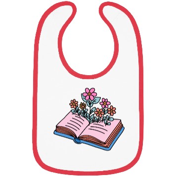 Discover flowers growing from book Bibs