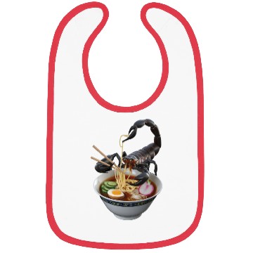 Discover Scorpion Eating Ramen Realistic Bibs
