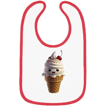 Discover Happy Ice Cream Realistic Bibs