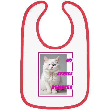 Discover White cat design Bibs