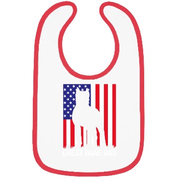 Discover 4th Of July US Flag Dog Dad Great Dane Dad Bibs