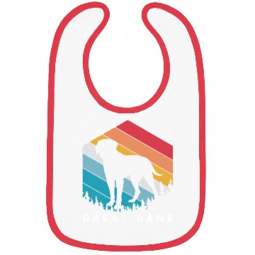 Discover Retro Dog Lovers Great Dane For Great Dane Dad Bibs