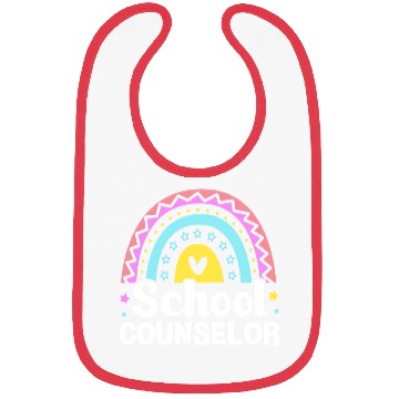 Discover Cute Rainbow Counseling Awareness School Counselor Bibs
