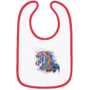 Discover Color burst horse Bibs