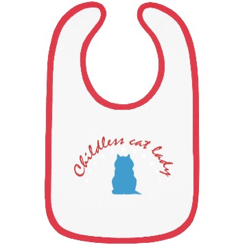Discover Vintage And Retro Funny Childless Cat Lady Bibs