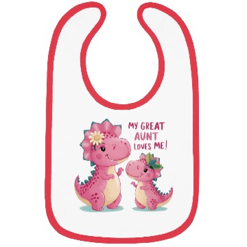 Discover Dinosaurs My Great Aunt Loves Me Bibs