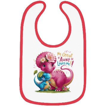 Discover Dinosaurs My Great Aunt Loves Me Bibs