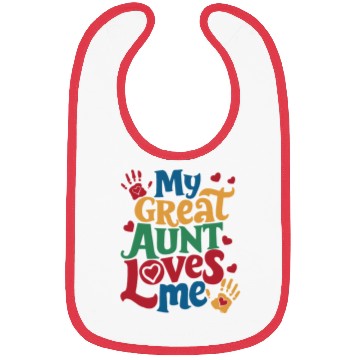 Discover Handprint My Great Aunt Loves Me Bibs