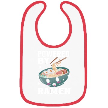 Discover Powered By Ramen Anime Japanese Soup Cup Noodle Bibs