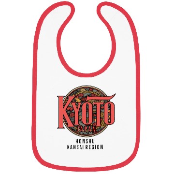 Discover Kyoto City Japan Vintage Travel Design Bibs