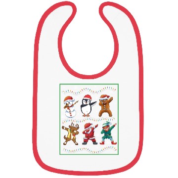 Discover Dabbing Santa Elf Friends Christmas Boys Girls Men Bibs