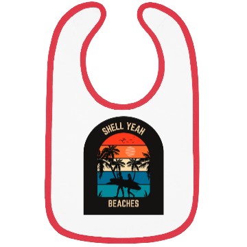 Discover Beach Lover Shell Yeah Beaches Summer Holidays Sea Bibs