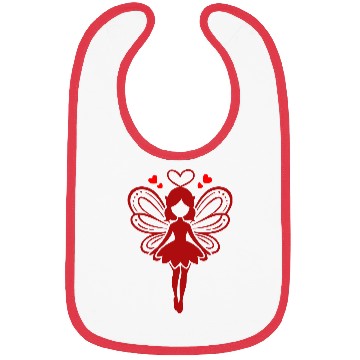 Discover Fairy Love Hearts Vector Two Colors Bibs