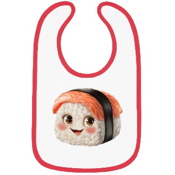 Discover Happy Sushi Realistic Bibs