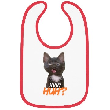 Discover Funny Cross Eyed Cat Meme Huh Funny Cat Bibs