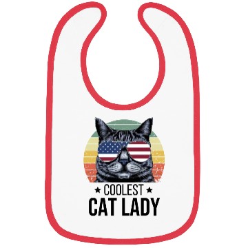 Discover Coolest Cat Lady Bibs