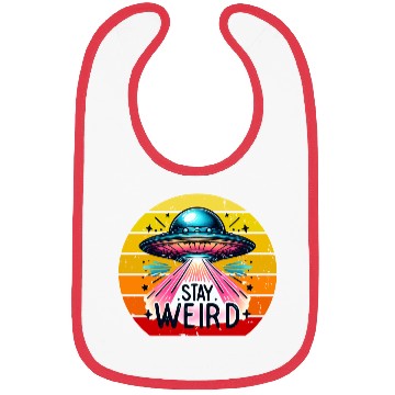 Discover Stay Weird Alien Bibs