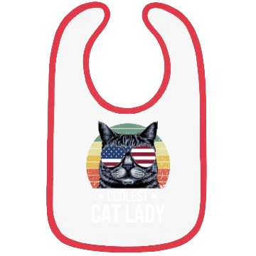 Discover Coolest Cat Lady Bibs