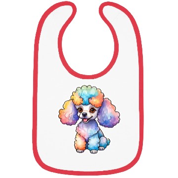 Discover Poodle Watercolor Bibs