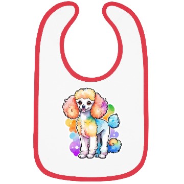 Discover Poodle Watercolor Bibs