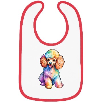 Discover Poodle Watercolor Bibs