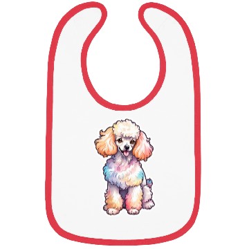 Discover Poodle Watercolor Bibs