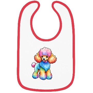 Discover Poodle Watercolor Bibs