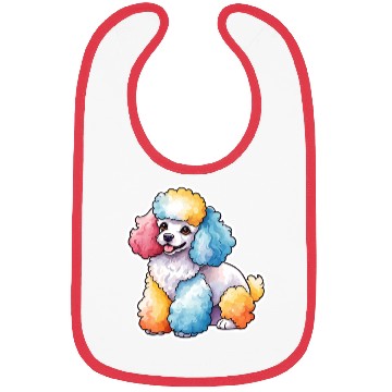 Discover Poodle Watercolor Bibs