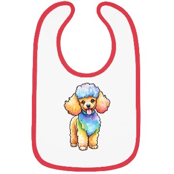 Discover Poodle Watercolor Bibs