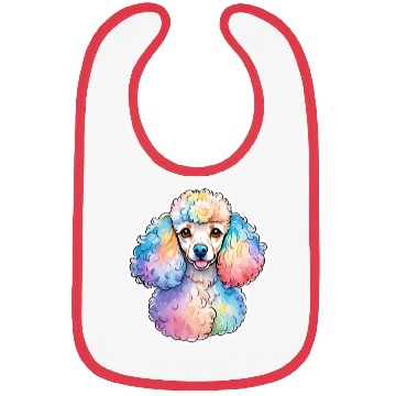 Discover Poodle Watercolor Bibs