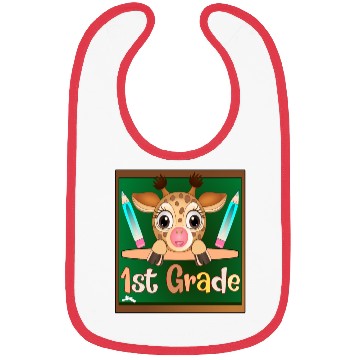 Discover Back to school - 1st Grade Giraffe Bibs