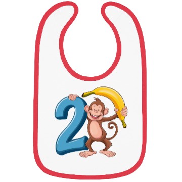 Discover 2nd Birthday Monkey Bibs
