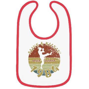 Discover 40th birthday Alive and kickin since 08/1984 Bibs