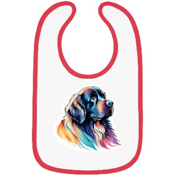Discover Newfoundland Dog Watercolor Bibs