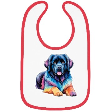 Discover Newfoundland Dog Watercolor Bibs