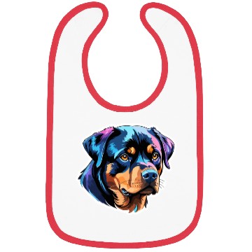Discover Rottweiler Watercolor Bibs