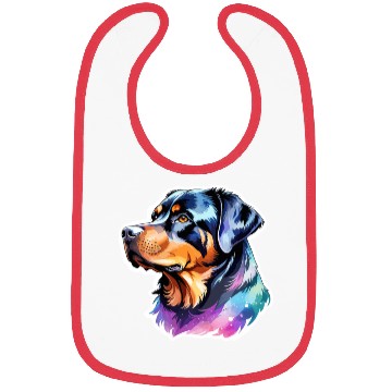 Discover Rottweiler Watercolor Bibs